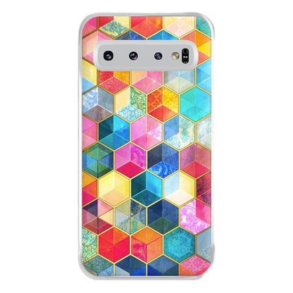 Colourful Honeycomb Pattern Phone Case for Galaxy S10 Plus