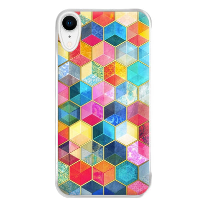 Colourful Honeycomb Pattern Phone Case for iPhone XR