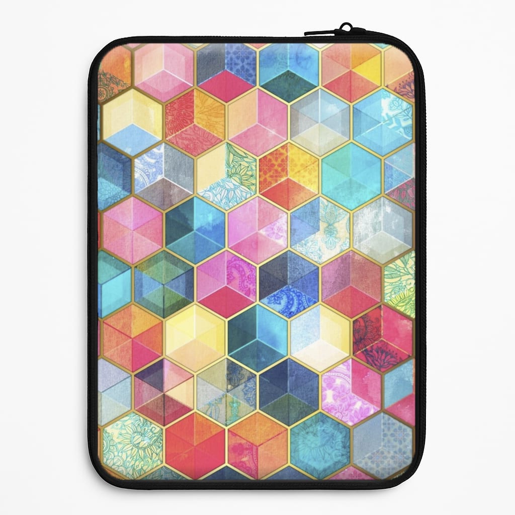 Colourful Honeycomb Pattern Laptop Sleeve