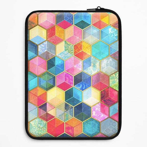 Colourful Honeycomb Pattern Universal Laptop Sleeve