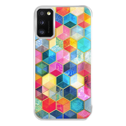 Colourful Honeycomb Pattern Phone Case for Galaxy A41