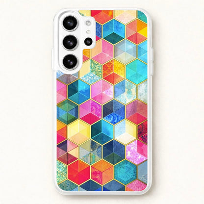 Colourful Honeycomb Pattern Phone Case for Galaxy S26 Ultra