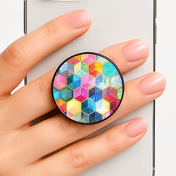Colourful Honeycomb Pattern Phone Grip