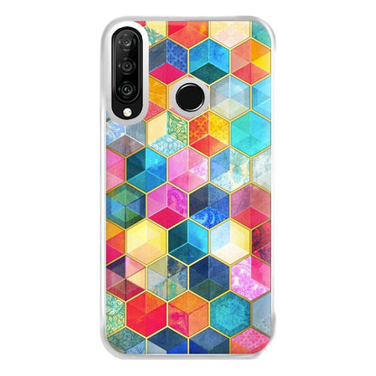 Colourful Honeycomb Pattern Phone Case for Huawei P30 Lite