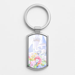 Springtime Disney Silver Keyring