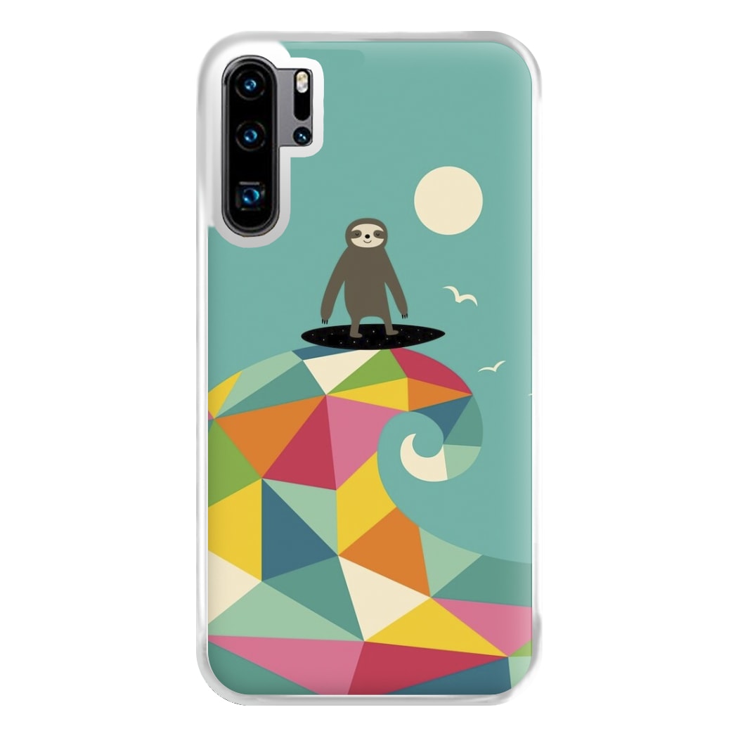 Surfing Sloth Phone Case for Huawei P30 Pro