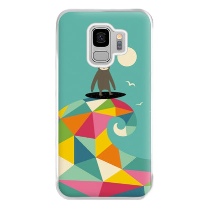 Surfing Sloth Phone Case for Galaxy S9 Plus