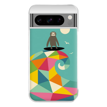 Surfing Sloth Phone Case for Google Pixel 8 Pro