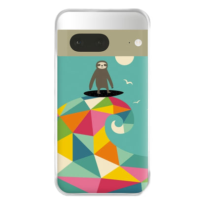 Surfing Sloth Phone Case for Google Pixel 7a