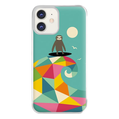 Surfing Sloth Phone Case for iPhone 12 / 12 Pro