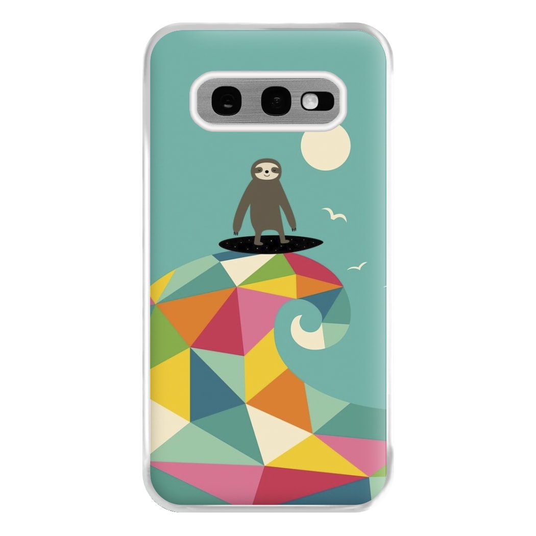 Surfing Sloth Phone Case for Galaxy S10e