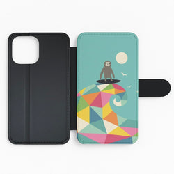 Surfing Sloth Flip Phone Case