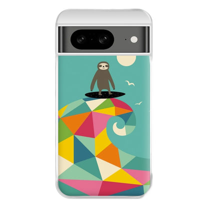 Surfing Sloth Phone Case for Google Pixel 8