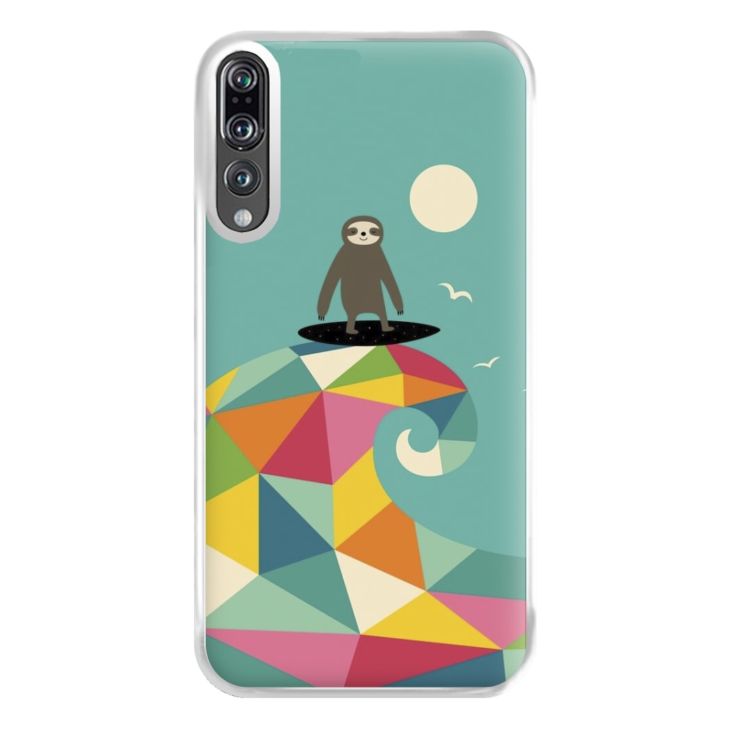 Surfing Sloth Phone Case for Huawei P20 Pro