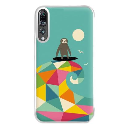 Surfing Sloth Phone Case for Huawei P20 Pro