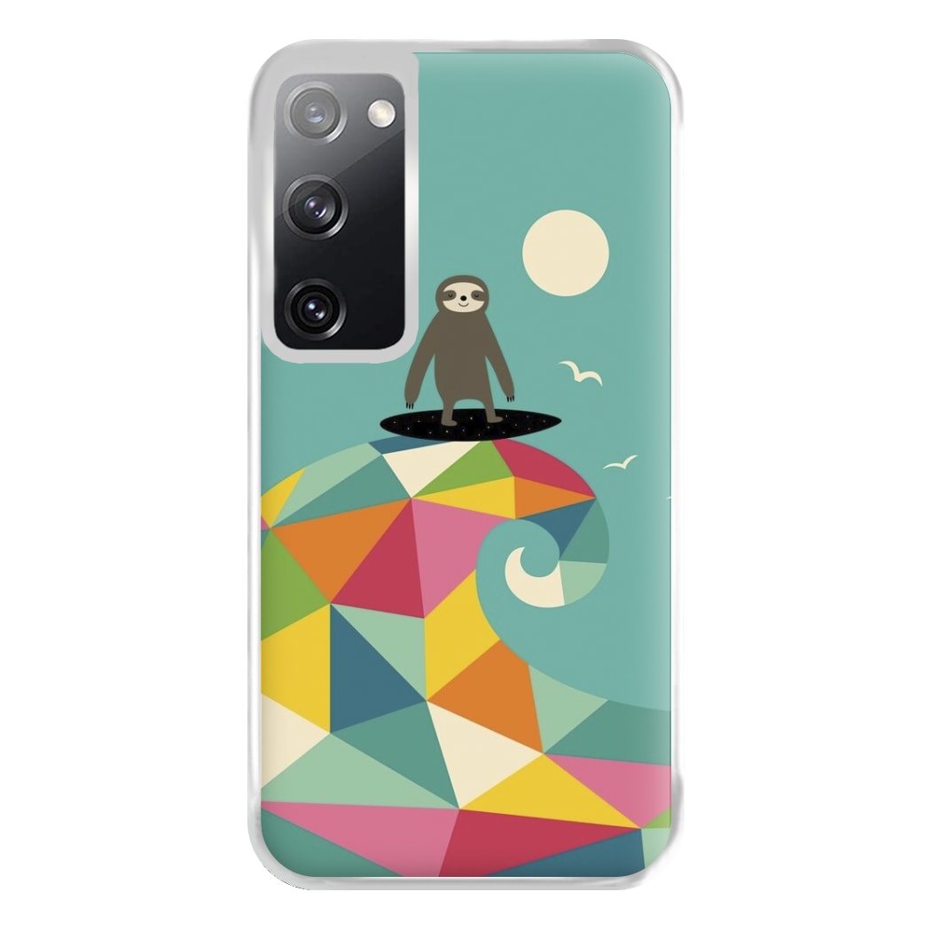 Surfing Sloth Phone Case for Galaxy S20