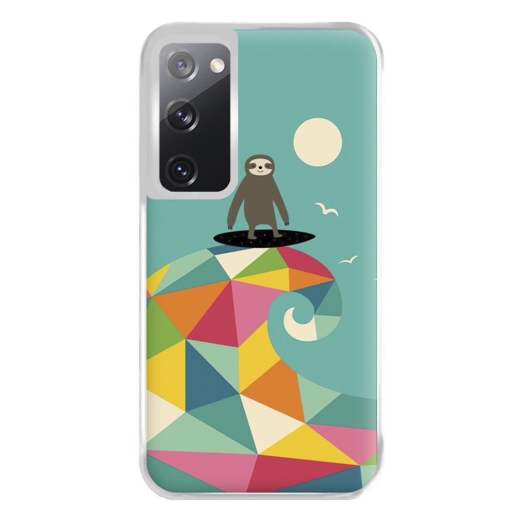 Surfing Sloth Phone Case for Galaxy S20FE