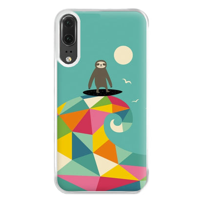 Surfing Sloth Phone Case for Huawei P20