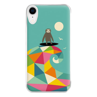 Surfing Sloth Phone Case for iPhone XR