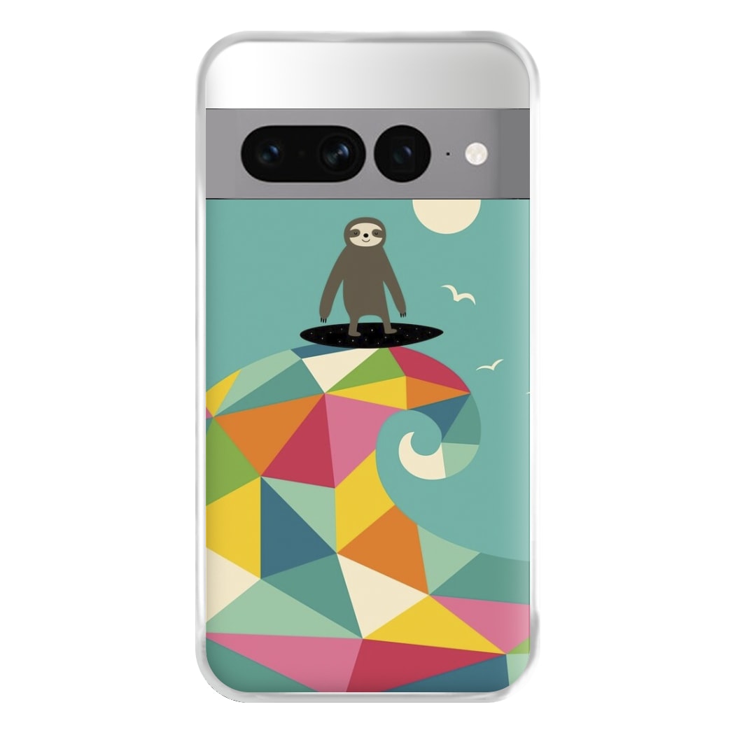 Surfing Sloth Phone Case for Google Pixel 7 Pro