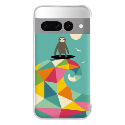 Surfing Sloth Phone Case for Google Pixel 7 Pro