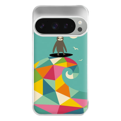 Surfing Sloth Phone Case for Google Pixel 9 Pro XL