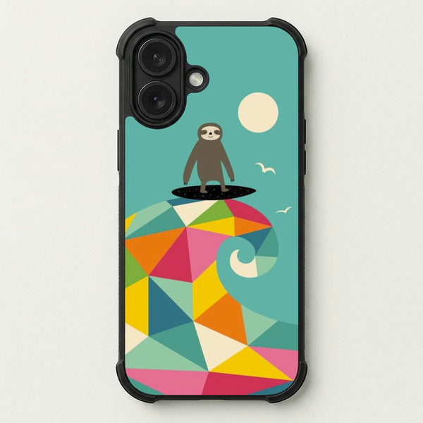 Surfing Sloth Phone Case — Bumper case