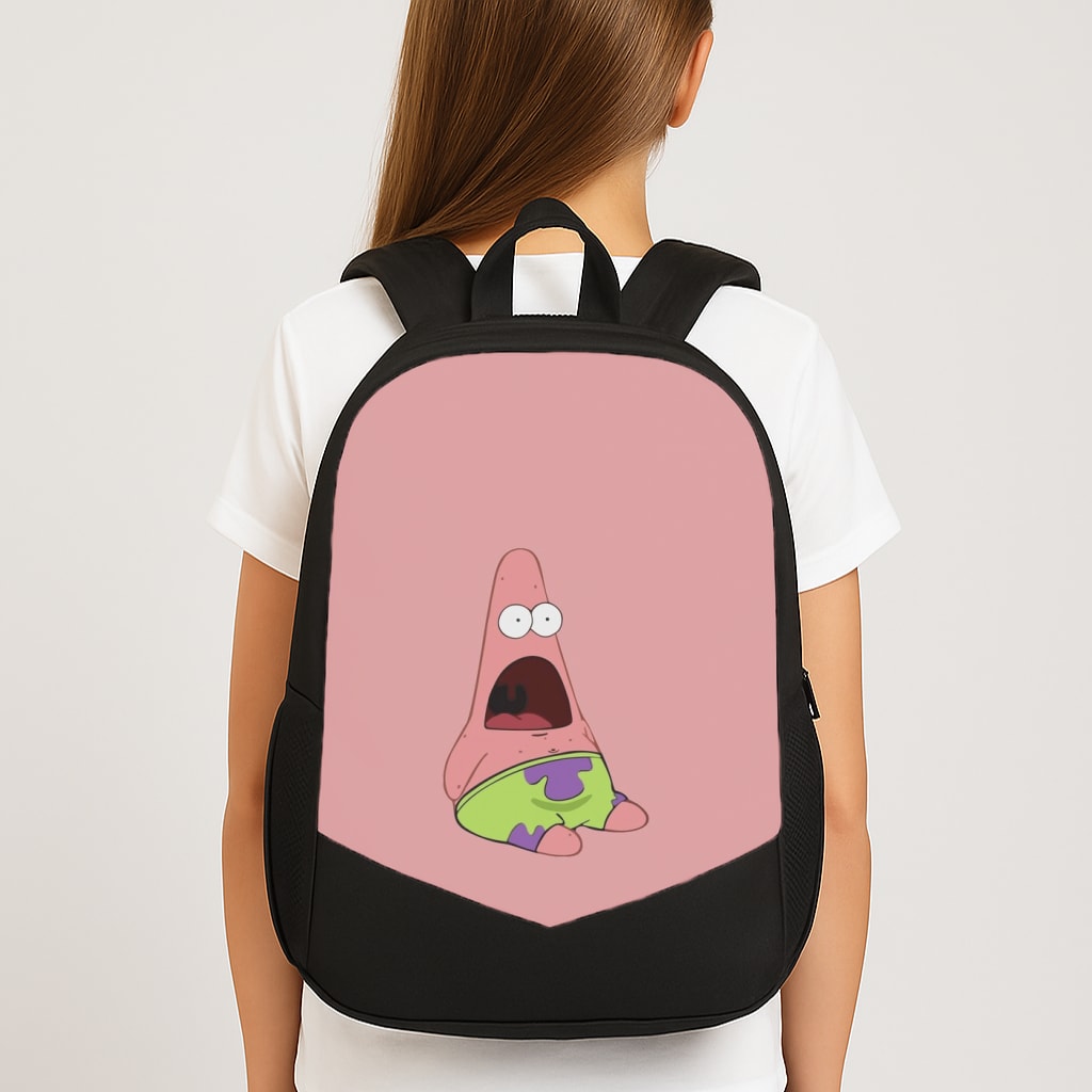 Surprised Patrick Large School Bag