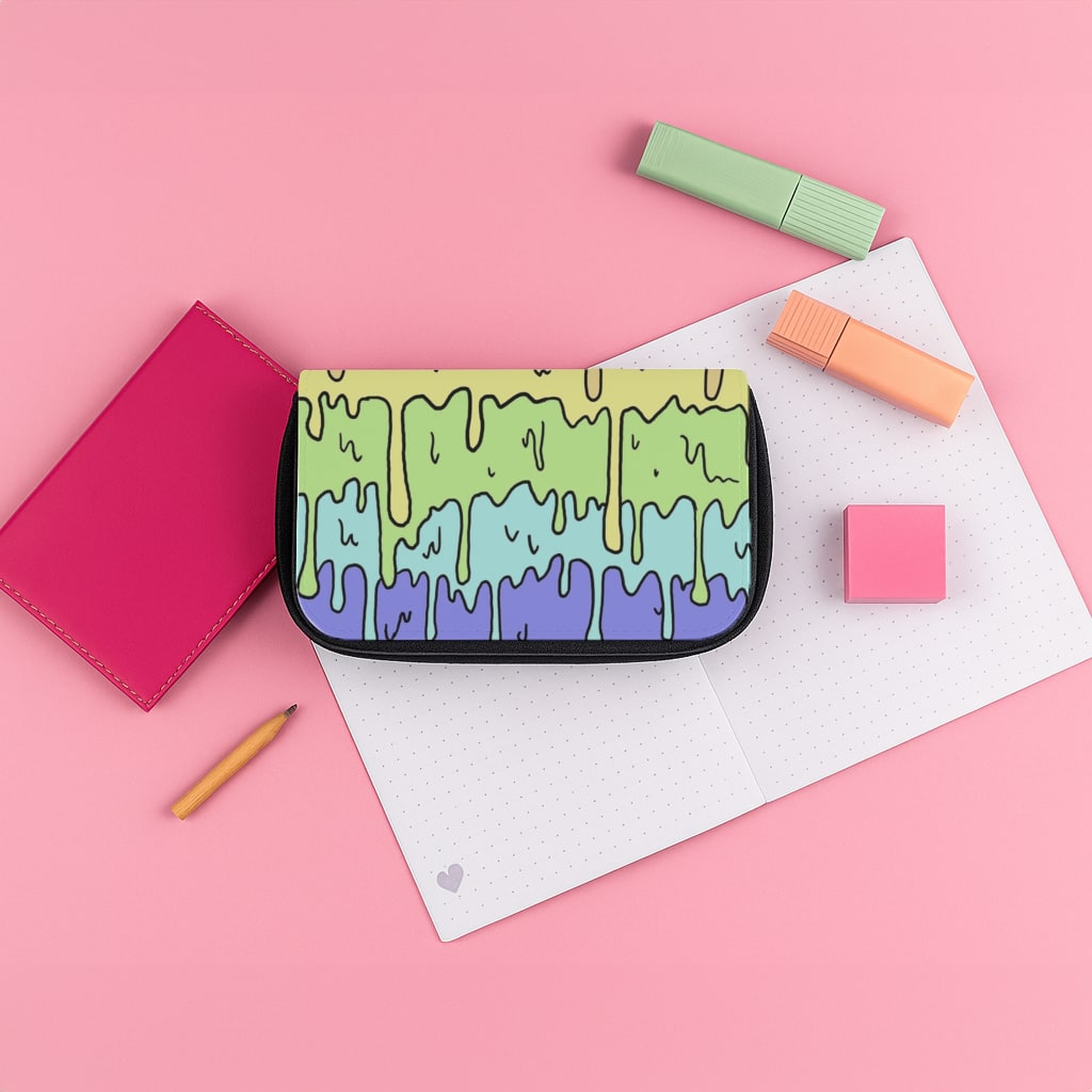 Dripping Rainbow Pencil Case