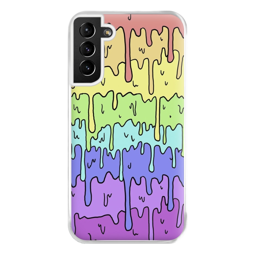 Dripping Rainbow Phone Case for Galaxy S21 Plus