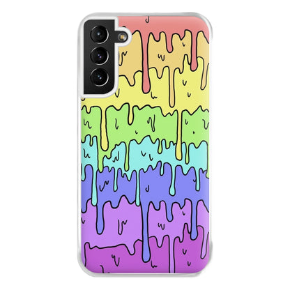 Dripping Rainbow Phone Case for Galaxy S21 Plus