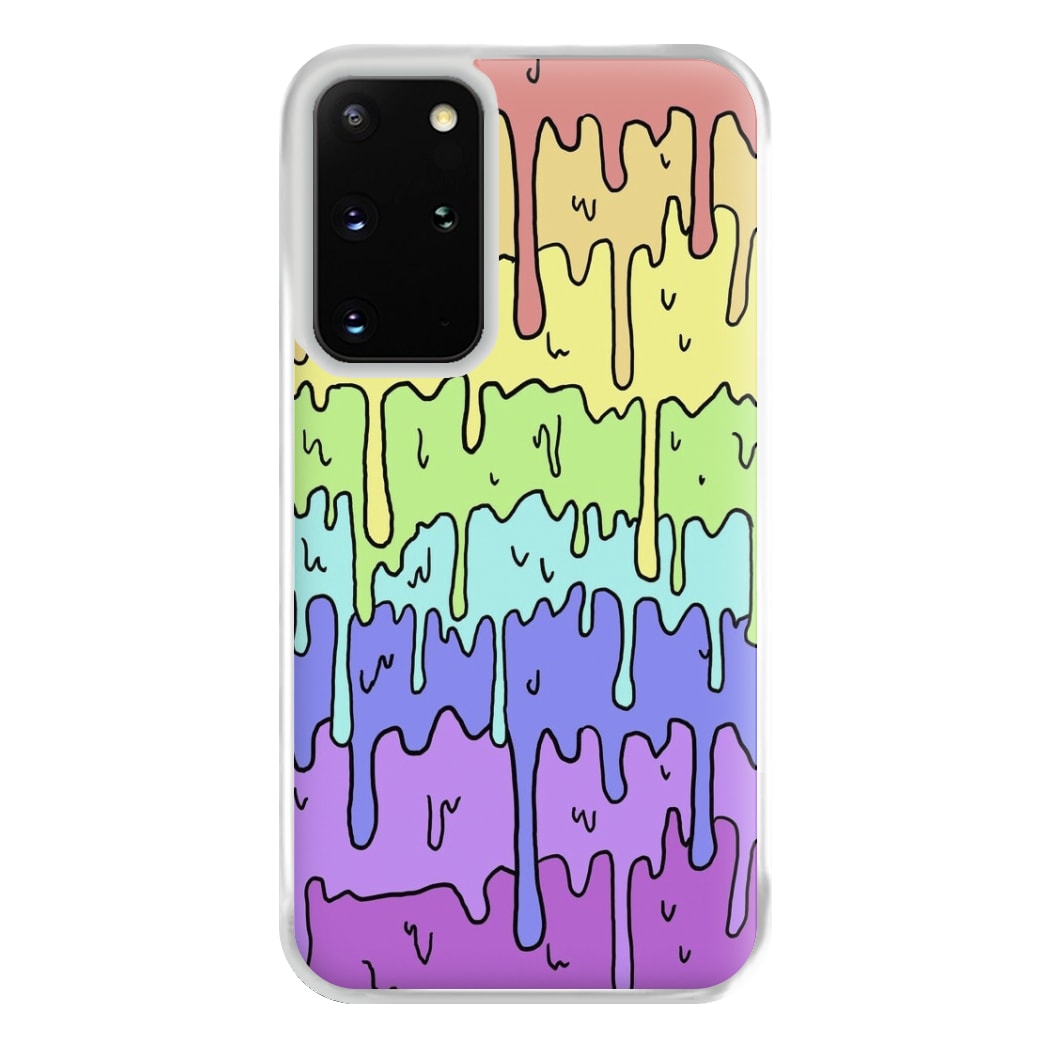 Dripping Rainbow Phone Case for Galaxy S20 Plus