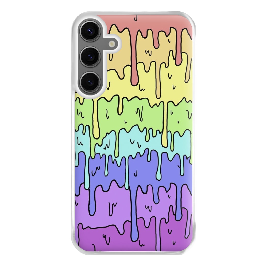 Dripping Rainbow Phone Case for Galaxy S24FE