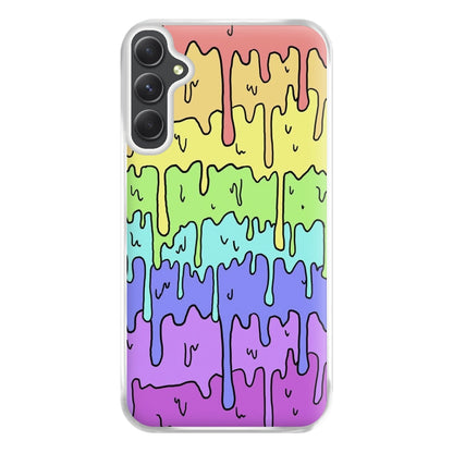 Dripping Rainbow Phone Case for Galaxy A34