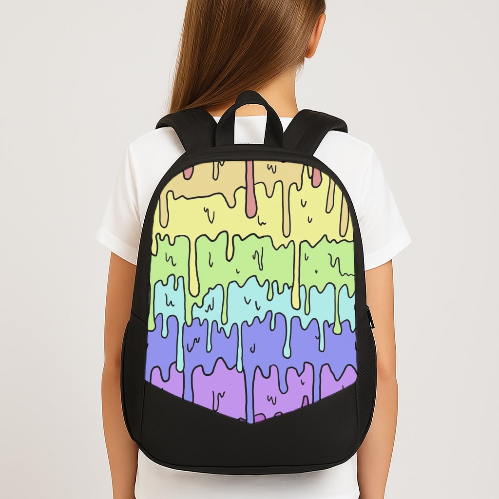 Dripping Rainbow Large School Bag