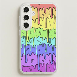Dripping Rainbow Phone Case for Galaxy S25FE