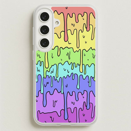 Dripping Rainbow Phone Case for Galaxy S25FE