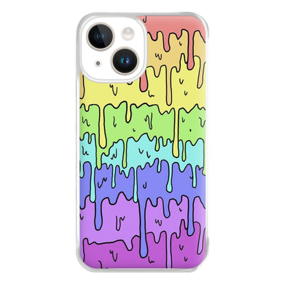 Dripping Rainbow Phone Case for iPhone 14