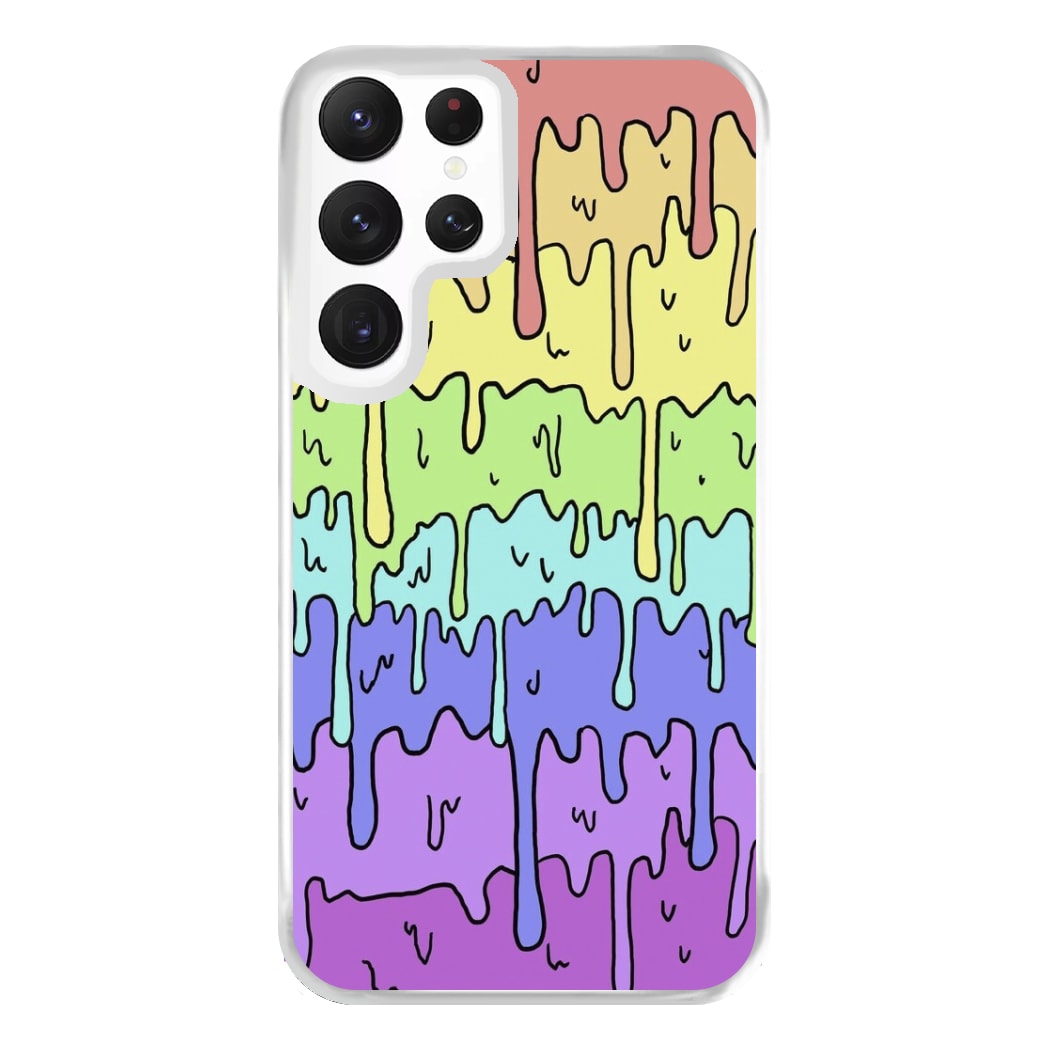 Dripping Rainbow Phone Case for Galaxy S22 Ultra