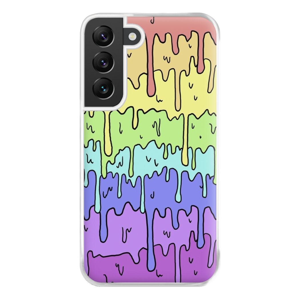 Dripping Rainbow Phone Case for Galaxy S22 Plus