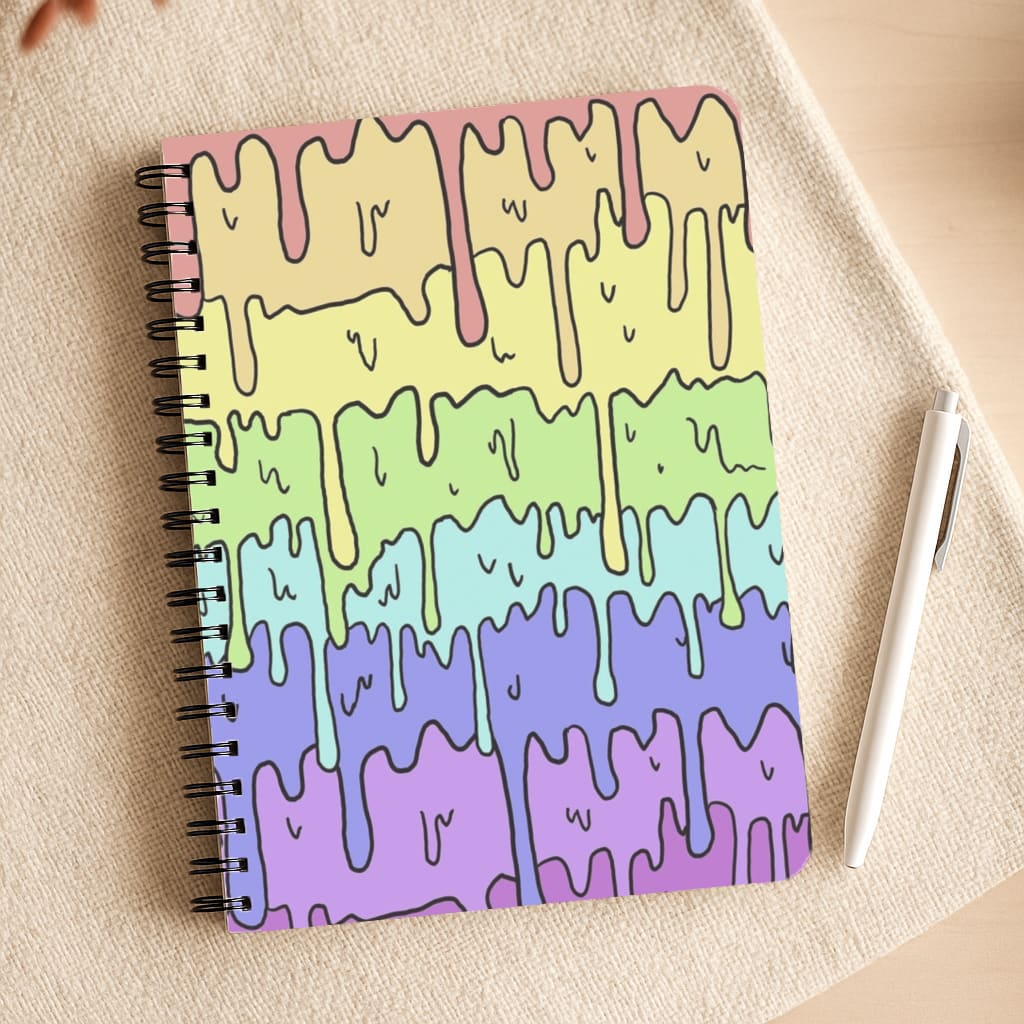 Dripping Rainbow Notepad
