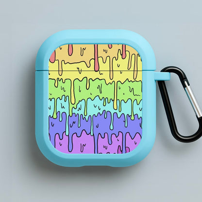 Dripping Rainbow Blue AirPods Case