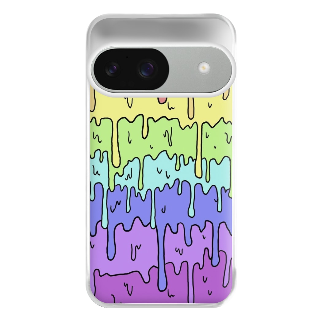 Dripping Rainbow Phone Case for Google Pixel 9 / 9 Pro