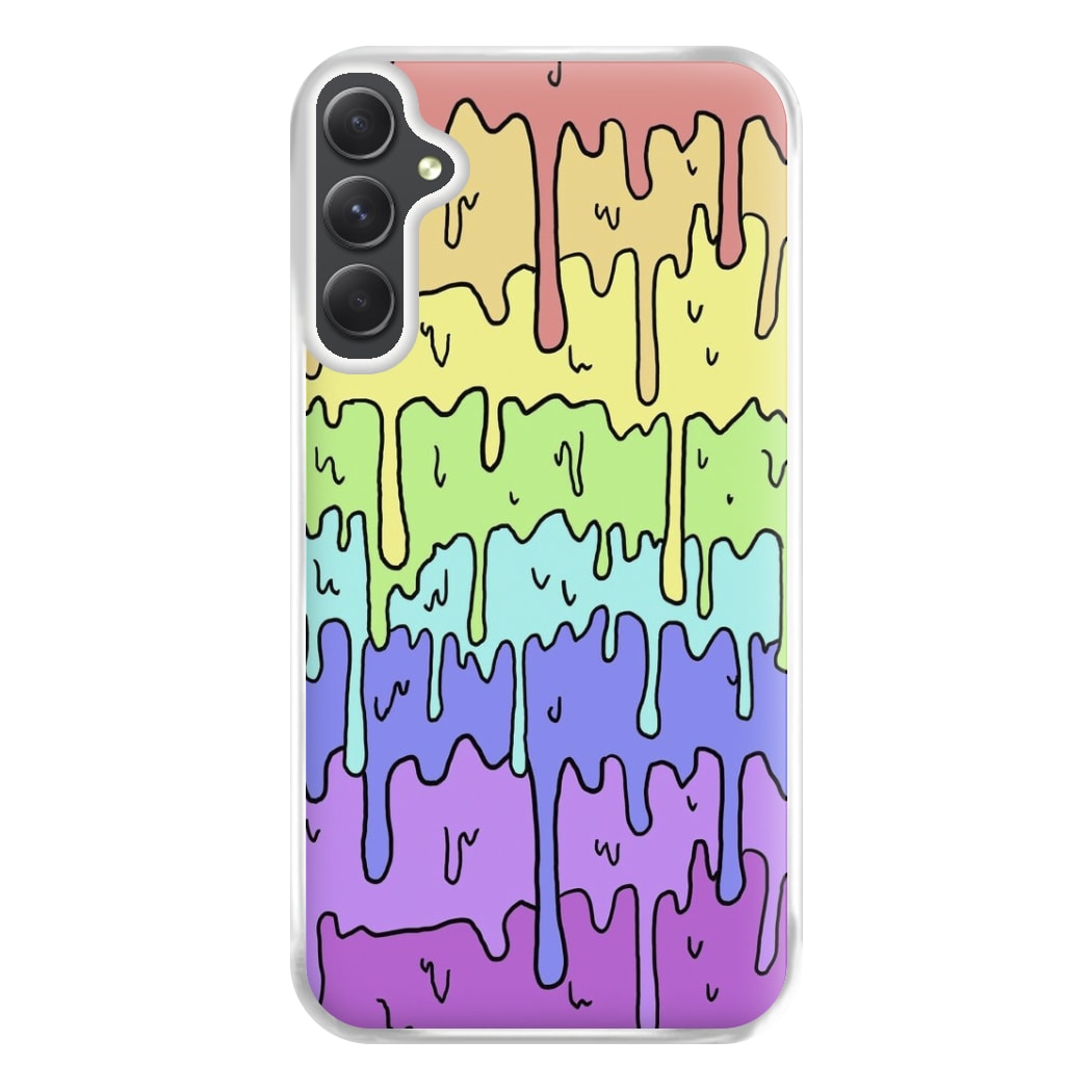 Dripping Rainbow Phone Case for Galaxy A14