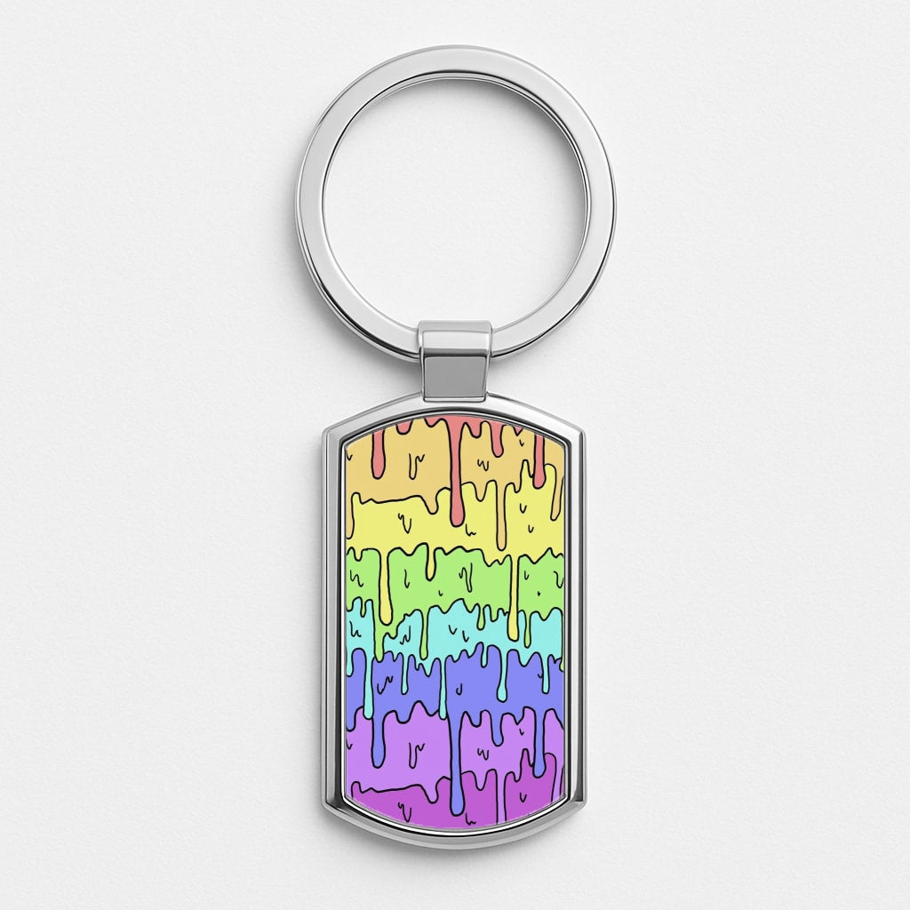 Dripping Rainbow Luxury Keyring