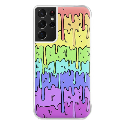 Dripping Rainbow Phone Case for Galaxy S21 Ultra