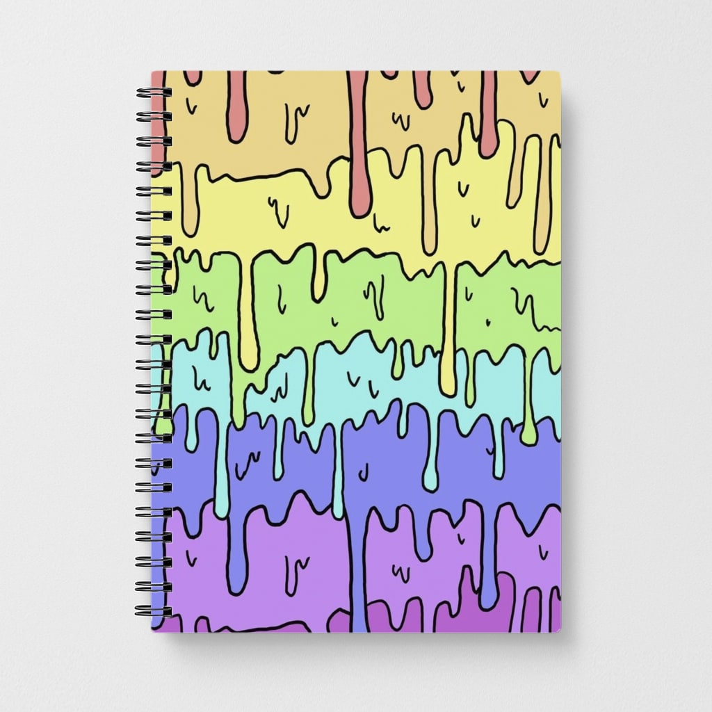 Dripping Rainbow Notebook