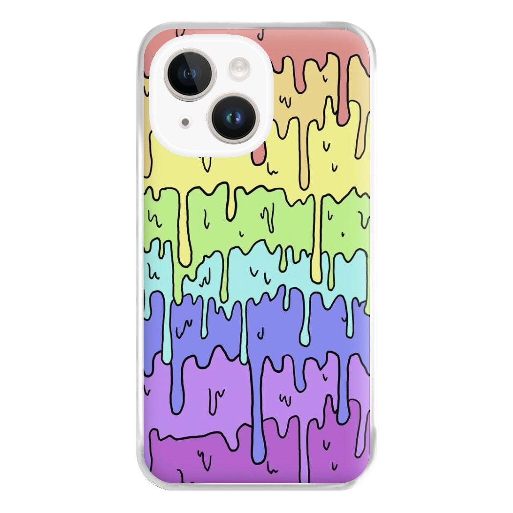 Dripping Rainbow Phone Case for iPhone 14 Plus