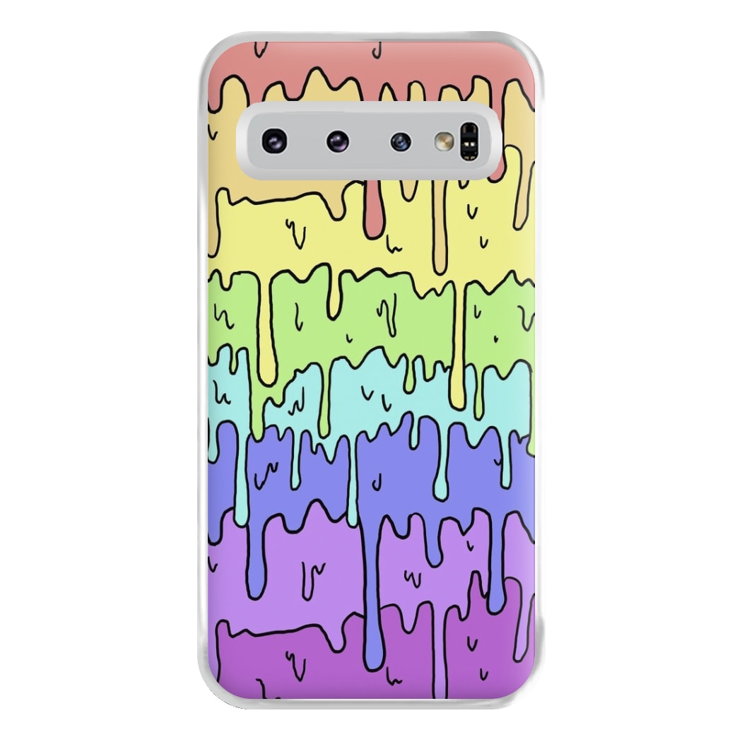 Dripping Rainbow Phone Case for Galaxy S10 Plus