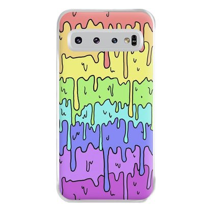 Dripping Rainbow Phone Case for Galaxy S10 Plus